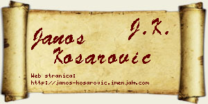 Janoš Košarović vizit kartica